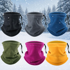 Polar Fleece Neck Warmer - Windproof Winter Cold Weather Face Mask For Men Women