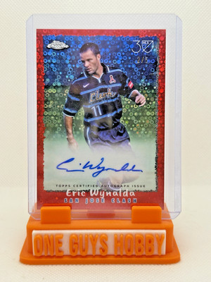 2025 topps chrome soccer - Eric Wynalda MLS 30 Red Disco Auto 2/5 #NFA-EW