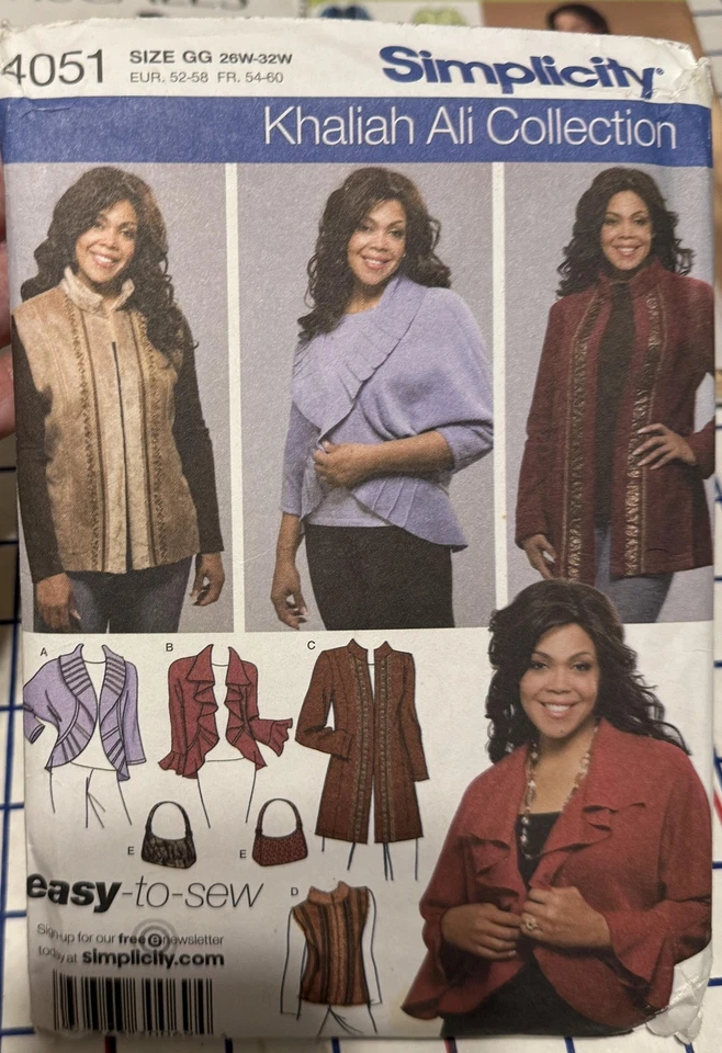 Lot 6 Plus Size Sewing Patterns Simplicity McCall's 18W-32W Khaliah Ali Womens - Image 4 of 4