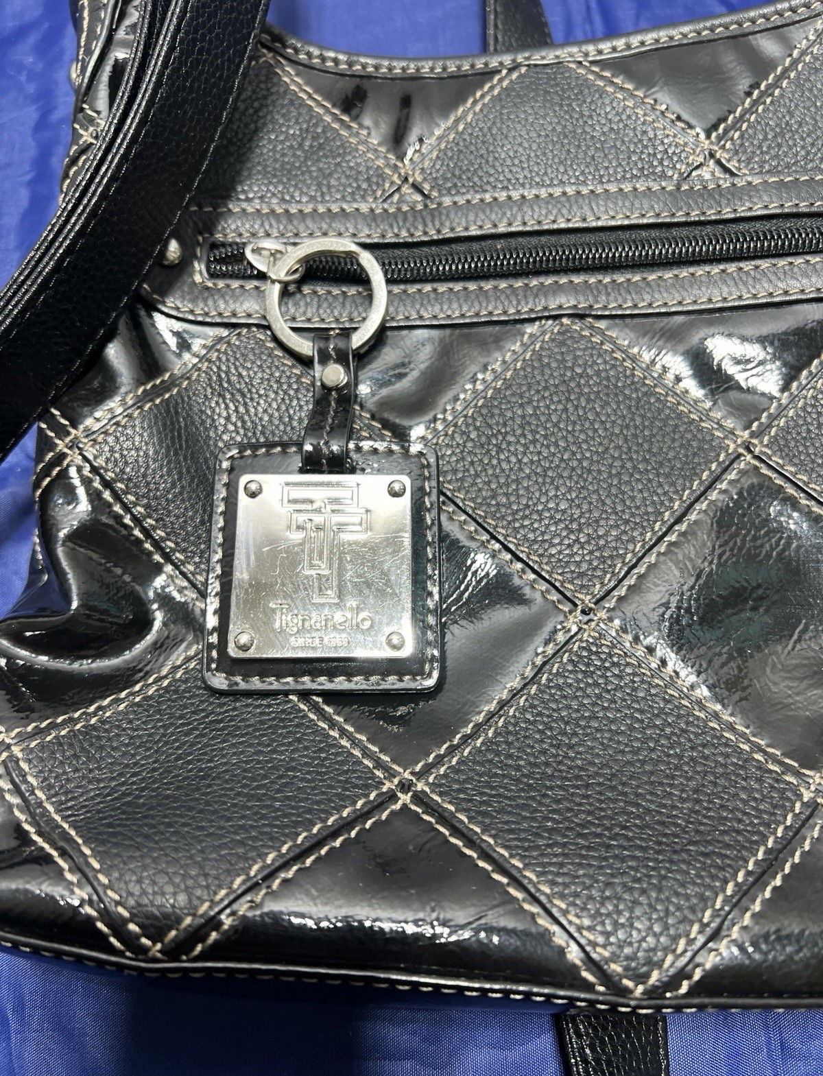 TIGNANELLO Diamond Patchwork Crossbody Purse Bag … - image 20