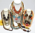 VINTAGE TO NOW FASHION/COSTUME JEWELRY NECKLACE LOT, ASSORTED TYPES & MATERIALS