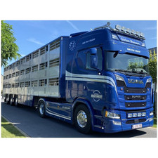 WSi 1:50 Scale Scania S Highline CS20H 4x2 Livestock Trailer 3 Axle Moeyaert
