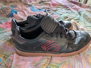 FiveTen Stealth Shoes Size 10.5 Cycling Black Leather