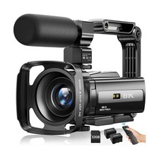 8K Video Camera Camcorder 88MP UHD WiFi Vlogging Cameras for YouTube 18X Digi...