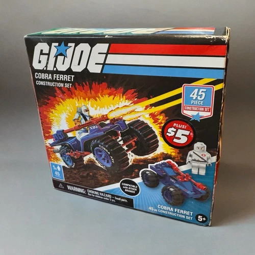 GI Joe Construction Set Cobra Ferret & Storm Shadow 45 Pieces Hasbro Complete