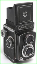 Vintage Yashica-A 6x6 120 film TLR analog camera w. Yashimar 3.5/80mm lens NOTT