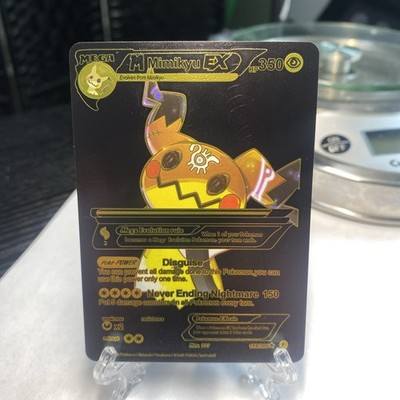 Mimikyu EX Black Foil Fan Art Display Card Never Ending Nightmar Hp350    