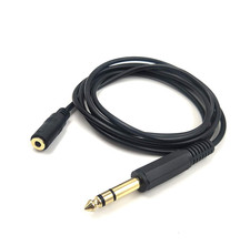 3.5Mm to 6.35Mm Audio Cable Golden Plated 1/8 Inch Female to 1/4 Inch Male TRS S
