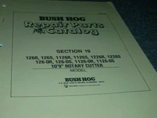 Bush Hog Model 1126-OR Rotary Cutter 10'9" Repair Parts Catalog Manual xz