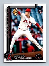 #438 2025 Topps BASE  Samuel Aldegheri RC Angels