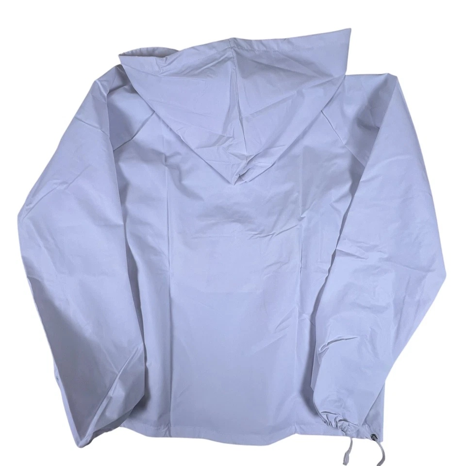 Vintage 80s Shell Aeroshell Jacket S | White PVC Hooded Packable Rain Jacket NOS - Image 4 of 4