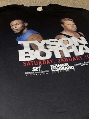 Tyson VS Botha Tee XL タイソン ボタ ボクシング Tシャツ VTG 90s Mike Tyson Vs Botha MGM Grand Boxing Fight Promo T-Shirt