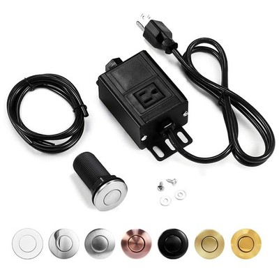 Sink Top Switch Kit Garbage Disposal Part by (LONG/3.5'', Brushed Nickel Stain...