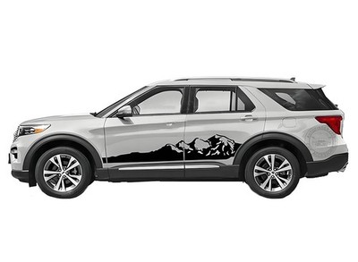 Graphic Snow Mountain Decal For Ford Explorer Car Side Door Sticker Vinyl Stripe