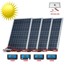 30W Solar Panel Trickle Charger 12V Solar Battery 100A W / Controller Maintainer