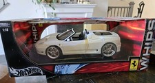 Hot Wheels Ferrari 360 Spider WHIPS White 1/18 C3866 - BOX DAMAGED