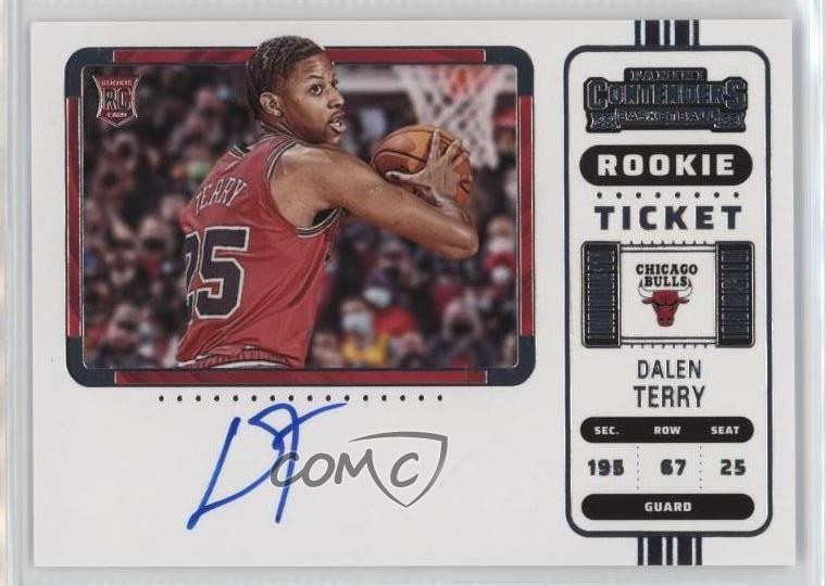 2022-23 Panini Contenders Ticket Variation Dalen Terry #141 Rookie Auto RC 18jt