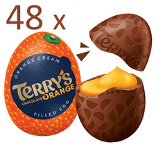 Full Box 48 Eggs x Terrys Egg Chocolate Orange Filled Egg 34g Easter Treat