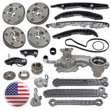Timing Chain Kit Cam Sprocket Water Pump For Lincoln Ford F-150 Continental 2.7L