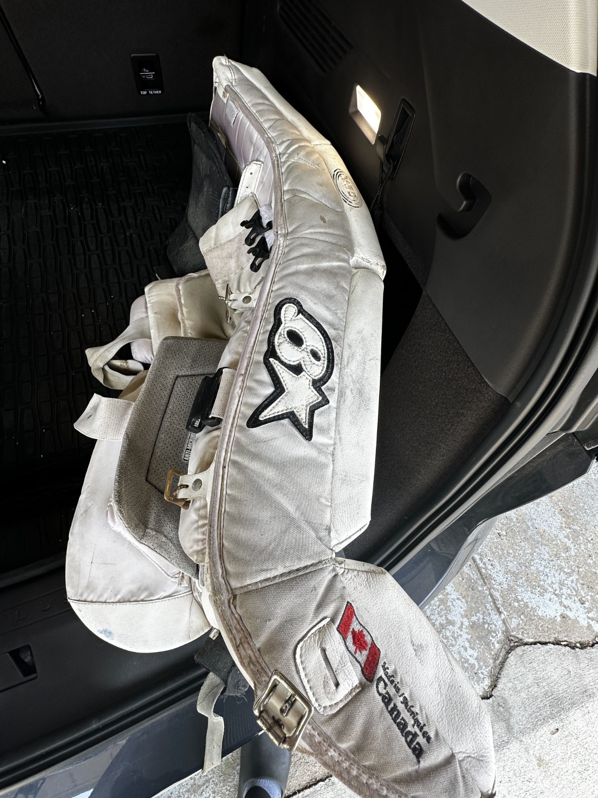 Brian's Zero G Senior White Adjustable Straps Ice Hockey Goalie Leg Pad Set