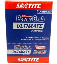 Loctite Power Grab Ultimate Instant Clear Construction Adhesive 9oz, Case of 12