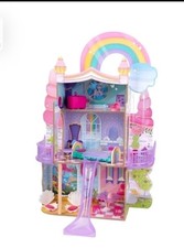 KidKraft Rainbow Dreamers Unicorno Sirena Casa delle Bambole in Legno Alta 4’ con 15 Accessori