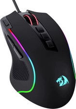 RGB Gaming Mouse 8000 DPI Wired Optical with 11 Programmable Buttons White