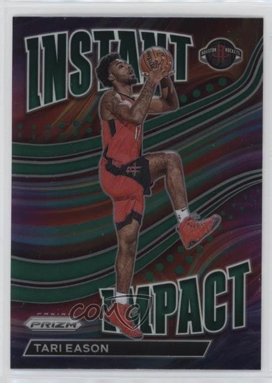 2022-23 Panini Prizm Instant Impact Green Prizm Tari Eason #9 2y0