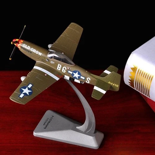 1:72 WW2 USAF P-51D Mustang "OLD CROW" Fighter Model Diecast Military Collection