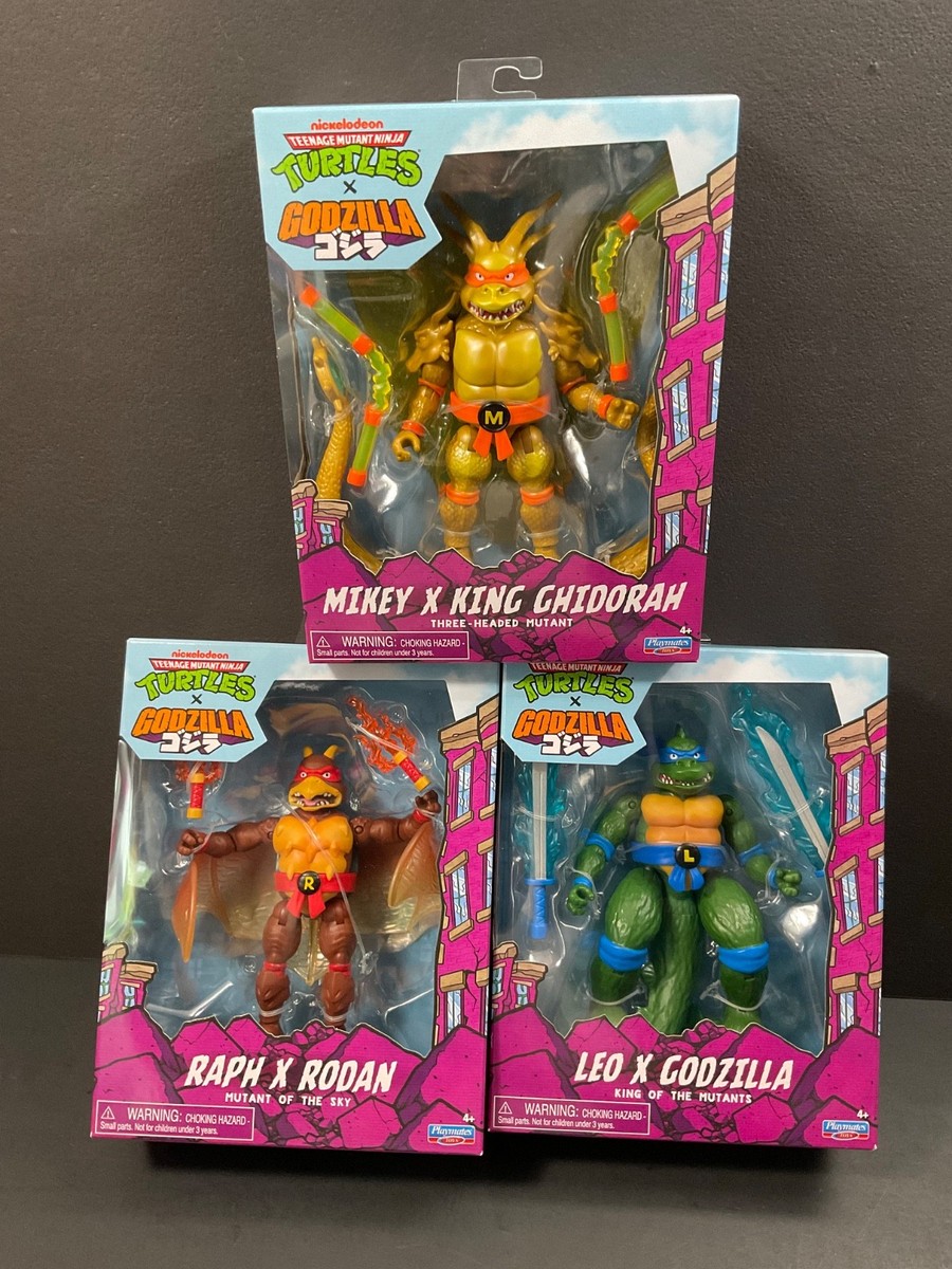 TMNT x Godzilla Set of 3 Michelangelo, Leonardo, Raphael 2025