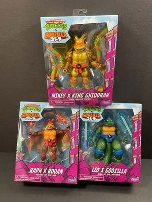 TMNT x Godzilla Set of 3 Michelangelo, Leonardo, Raphael 2025