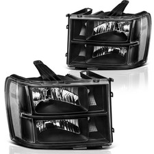 LEDKINGDOMUS Headlight Assembly Compatible with 2007 2013 GMC Sierra 1500,