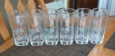 Vintage Wurzburger Hofbrau Clear  German Oktoberfest Beer 6 Mug Set