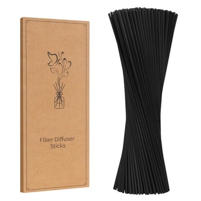 130 Pcs 10 Inch Reed Aromatherapy Sticks Black Fiber Reed Sticks Refills