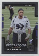 2017 Panini Donruss Rookies Press Proof Silver 42/100 Chris Wormley #393 z8s