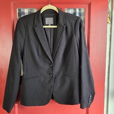 The Limited Women's Black Button Front Long Sleeve Blazer Jacket Size 6