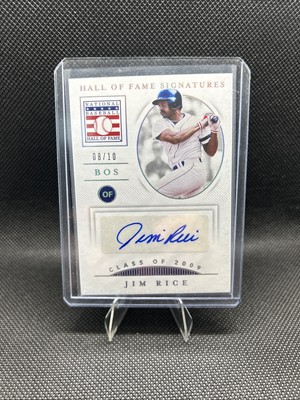 2021 National Treasures Jim Rice Hall of Fame Signatures Auto /10 Boston SP