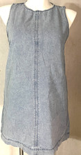 Forever 21 shein Denim Sleeveless sun Dress Blue Jean Women's LARGE 8/10