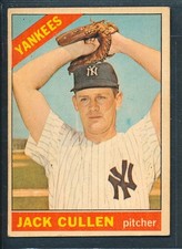 1966 Topps Venezuelan #31 JACK CULLEN New York Yankees ~ VG-EX+ wrinkle