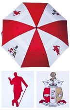 Kappa Alpha Psi Wind Resistant Auto Open Jumbo Umbrella Red/White - 30"