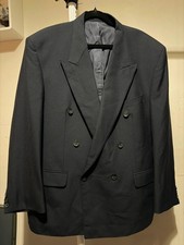 St Michael Black Suit Jacket/Overcoat - UK 44