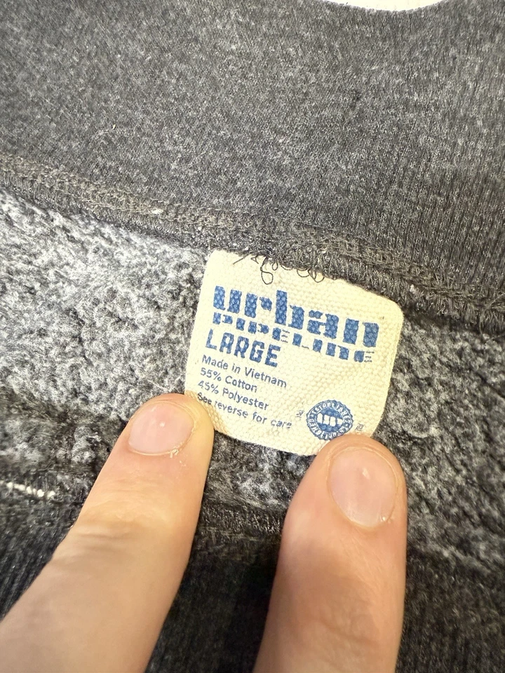 Urban Pipeline Men’s Charcoal Gray Fleece Jogger Sweatpants Size Large Soft - Image 2 of 2