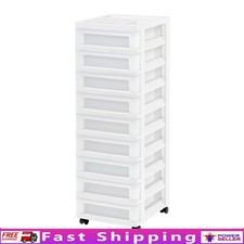 Multi-Purpose Rolling Drawer Storage Organizer W/ Smooth Casters Top Divider