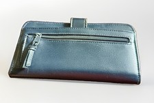 VTG Liz Claiborne wallet/checkbook holder, card slots, zipper coin pocket
