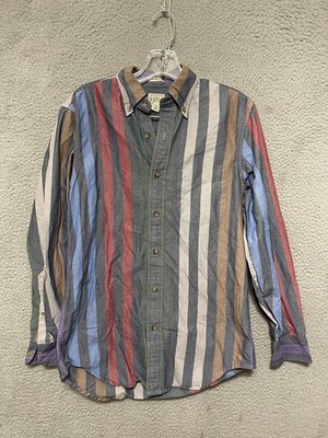J. Crew Mens Striped Shirt Size XS Button up Long Sleeve Relaxed Fit Adult