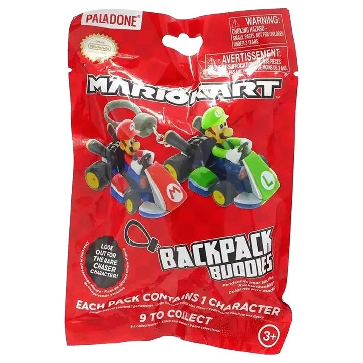 Mario Kart Mystery Backpack Buddies Keyring Keychain