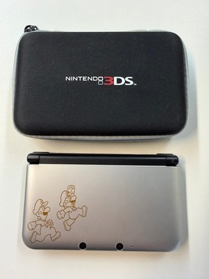 Nintendo 3DS XL Mario & Luigi Dream Team Silver Edition w/ Case - TESTED