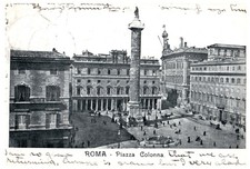 Early 1900s Roma Piazza Colonna Historical Architecture Postcard PM