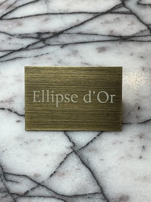 Patek Philippe Watch Display Brass Plaque,   Ellipse D or'' Sign *RARE*