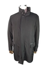 £2950 GALLOTTI SHEARLING LINED WATERPROOF CAR COAT MADE  ITALY 42 52 XL